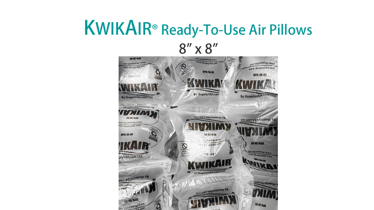 KwikAir Pre-Filled 8x8" Air Pillows Ready to Use