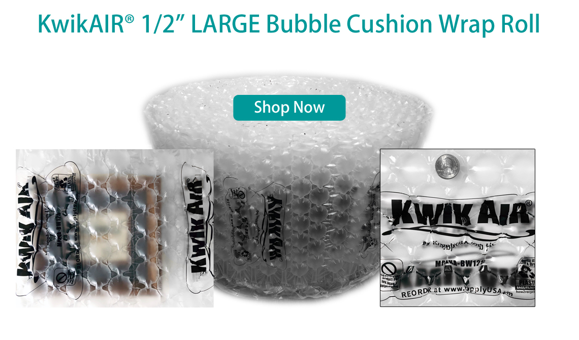 KwikAir 1/2” LARGE Bubble Cushion Wrap Roll