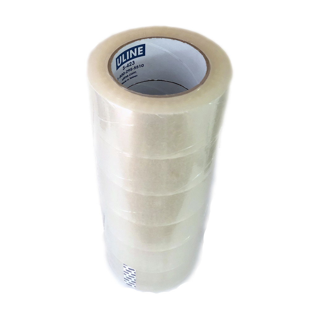 Industrial 2MIL Clear Packing Tape Rolls, 2" x 110 yds, S-423, S-423-6, Pack of 6 Rolls, ULINE Industrial 2MIL Clear Packing Tape Rolls, 2" x 110 yds, S-423, S-423-6, Pack of 6 Rolls, ULINE